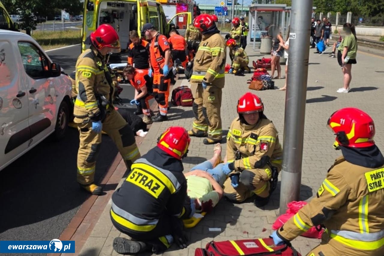 wypadek na Bielanach | fot. facebook.com/kmpspwarszawa