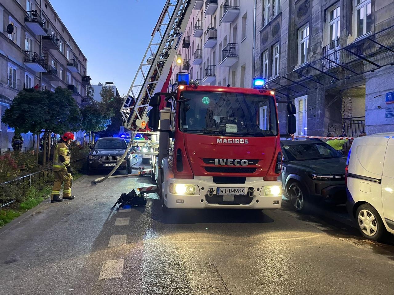 pożar w kamienicy na Pradze-Północ | fot. facebook.com/kmpspwarszawa