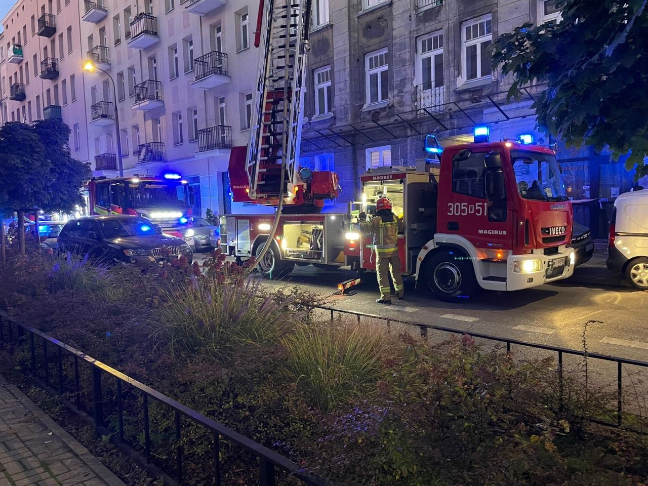 pożar w kamienicy na Pradze-Północ | fot. facebook.com/kmpspwarszawa