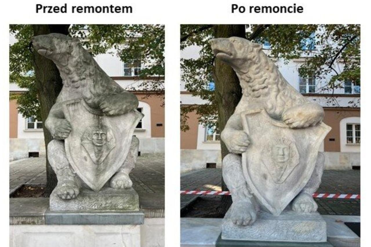 figury niedźwiedzia na Nowym Mieście w Warszawie | fot. ztp.waw.pl