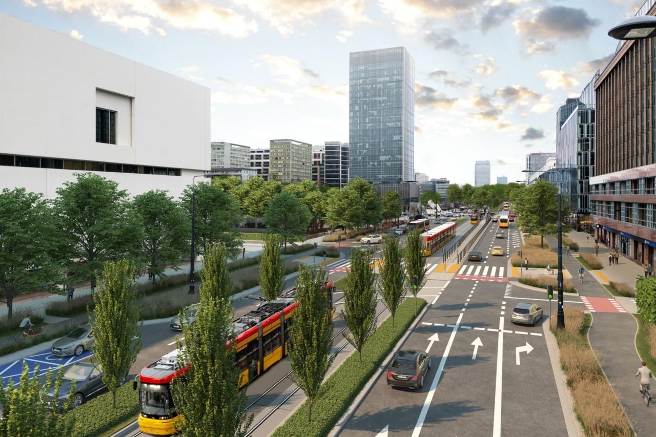 planowane nowe przejście dla pieszych przy Marszałkowskiej/wizualizacja | fot. Zarząd Dróg Miejskich Warszawa