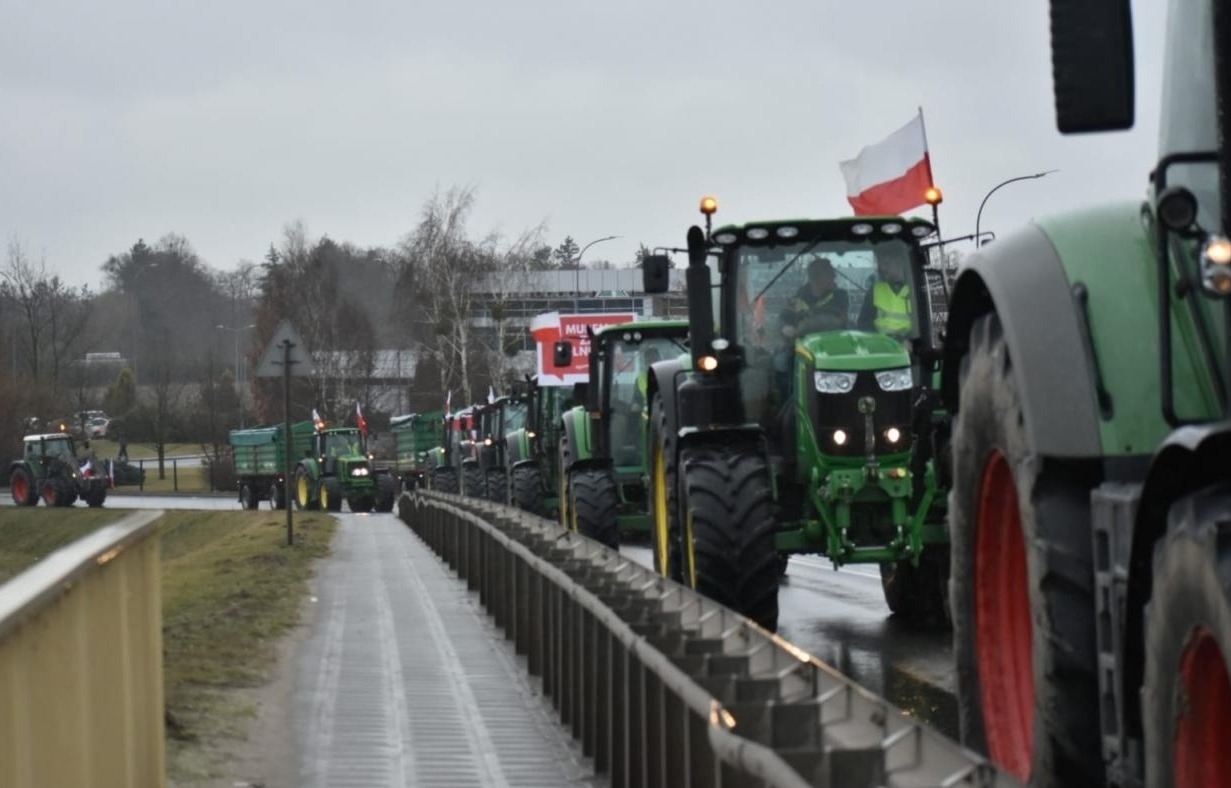 protest rolników w Wielkopolsce. | fot. Przemysław Łukaszyk