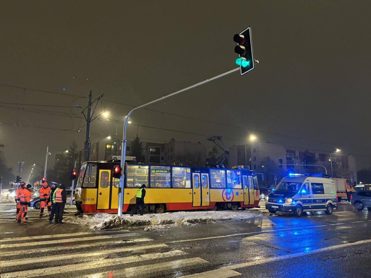 tramwaje zderzyły się na Bielanach | fot. facebook.com/pietruczukgrzegorz