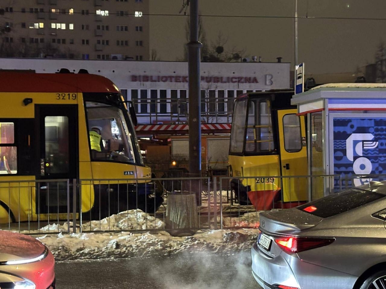 tramwaje zderzyły się na Bielanach | fot. facebook.com/pietruczukgrzegorz