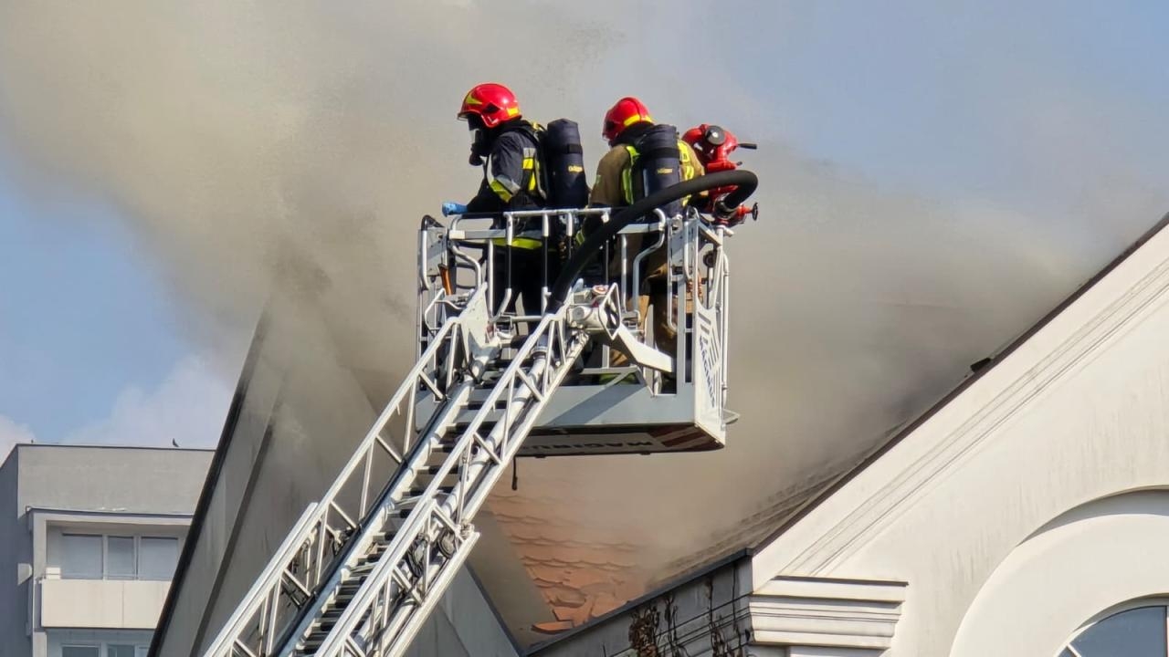 pożar willi na Bielanach | fot. Komenda Miejska PSP m.st. Warszawy