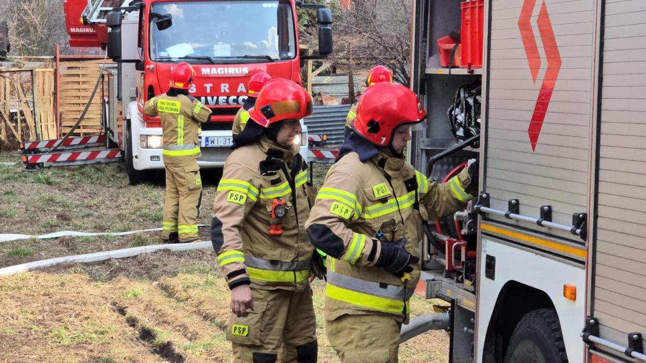 pożar willi na Bielanach | fot. Komenda Miejska PSP m.st. Warszawy