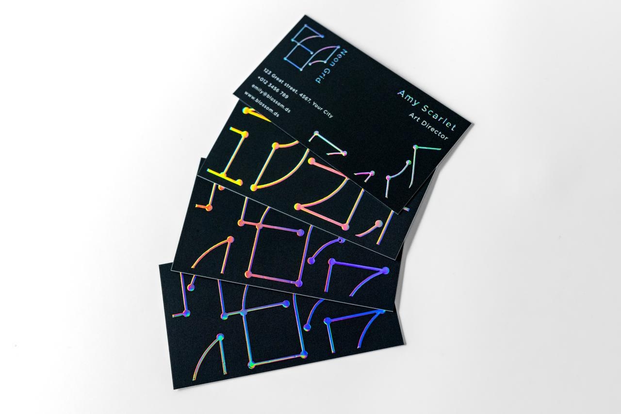 Wizytówki Premium z folią holograficzną 3D w DrukujSam.pl